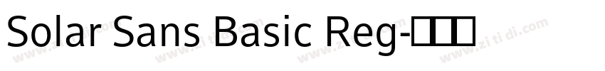 Solar Sans Basic Reg字体转换